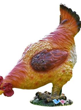 户外园林景84382公雕观塑饭店农场仿真公母鸡动物园摆件花园鸡庭