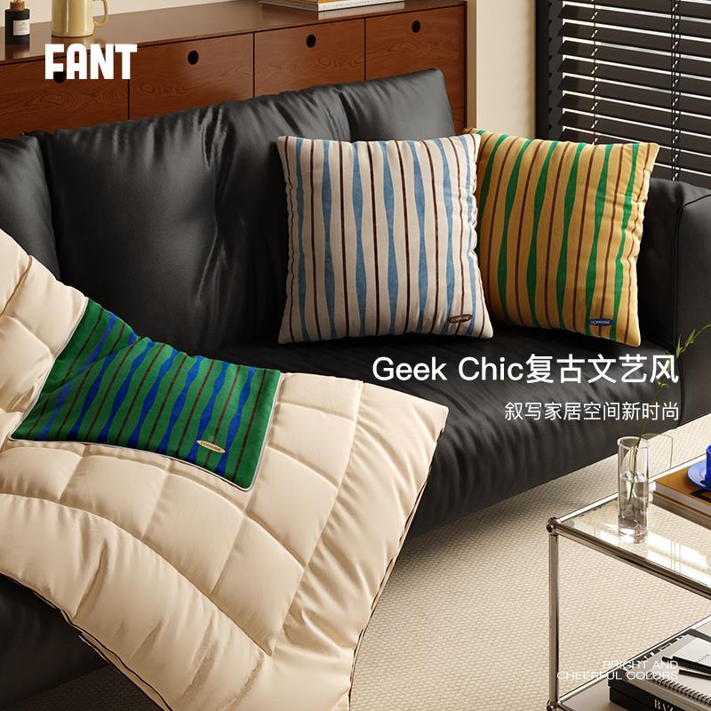 霍空尼中古风客抱枕被子二合尔一两B04X007用办公室午厅睡汽车载