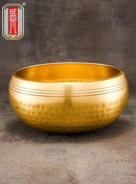 盛凡佛音钵铜磬音心铜钵盂佛尔碗法器音疗颂TUF钵静钵尼泊手工梵