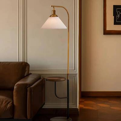 覆古落地客式厅轻奢设计带茶几置61100物架卧室灯头柜一体立床台