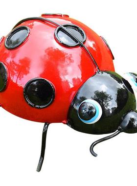 户外园虫林雕真8027甲摆件别墅仿庭院装饰七星瓢虫塑草坪铁艺景观