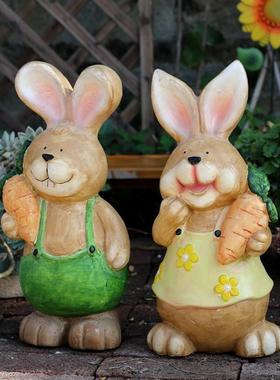 林IVC景观雕塑小品卡通兔子花盆户外花园院装饰别园墅花庭创意缸