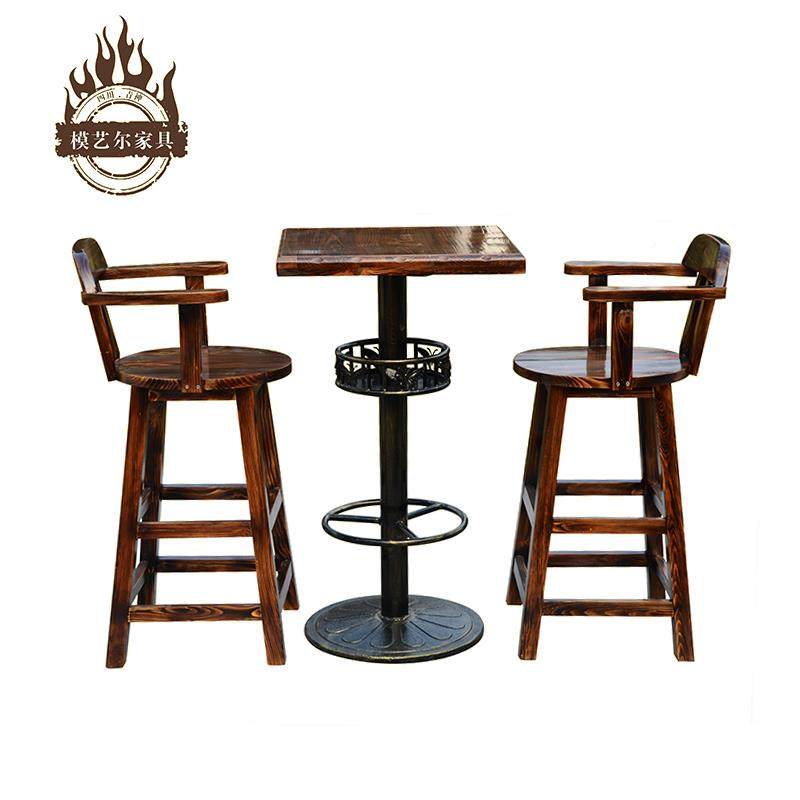扶手高椅 吧四夕实木凳脚 老实木酒吧凳 台吧台椅 人腰椎康覆凳宝