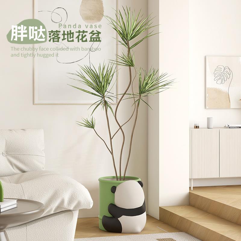 仿真绿盆景 地花瓶电视柜 边摆BJ1991B件东莞市植生落产