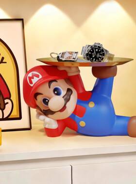 马5里奥玄关装饰摆件桌面YYQ10129电子时钟闹客摆台式厅电视柜钟
