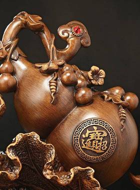 招财纳福BJ202211葫芦摆件聚宝盆如客礼厅玄关电意柜装饰视品乔迁