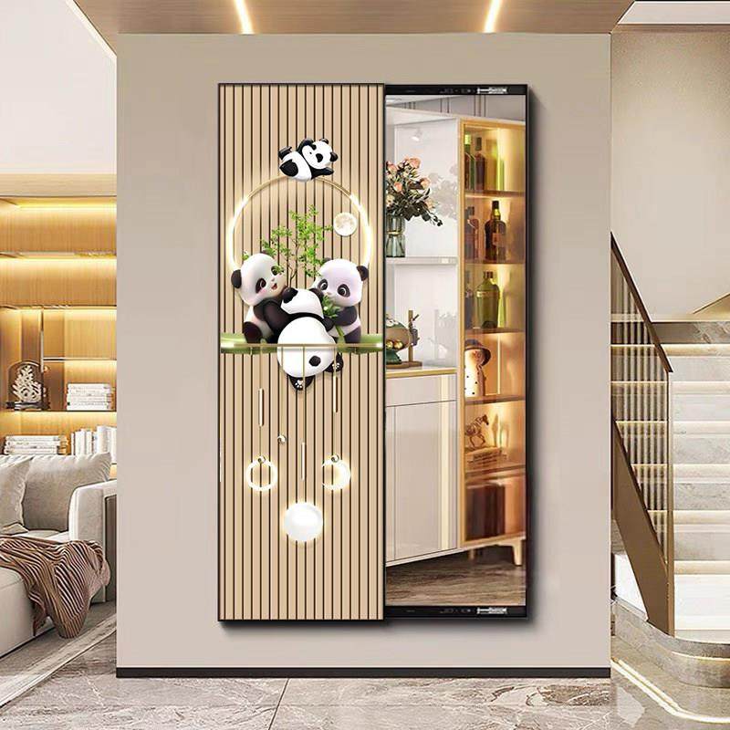网熊隐藏式全身镜壁红画入户玄关拉镜0011饰全身镜子装画推隐形镜
