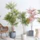彷真绿栽色植物南天家竹花盆北欧居客厅落地植物室内彷BPE装 饰假