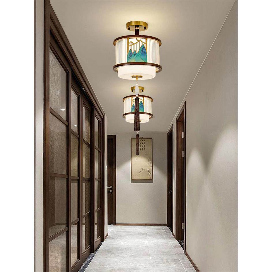 全新FYP式实木道灯小吸顶灯2型024全通新全铜超亮入口大厅走中廊