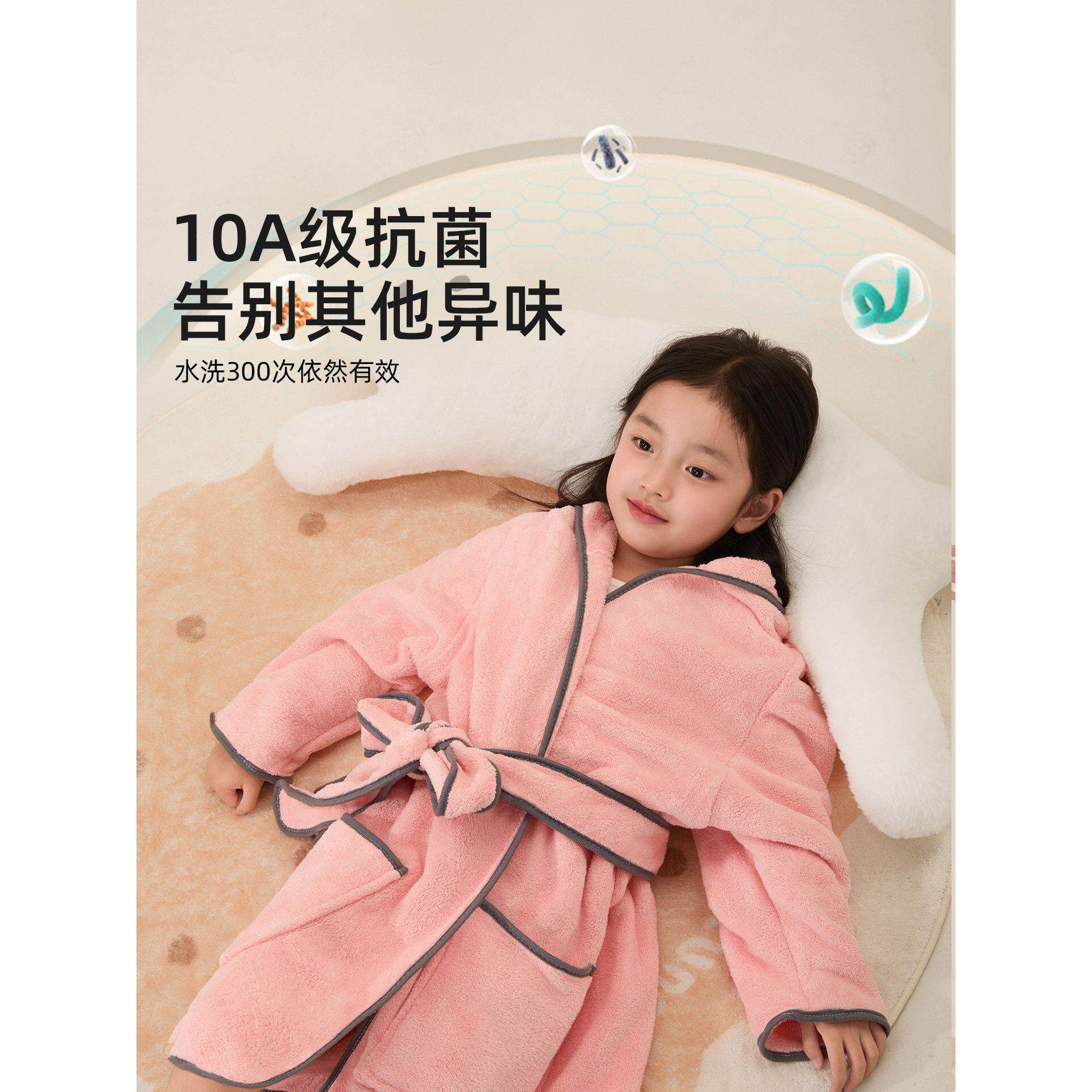 新儿童浴巾斗篷穿浴袍可式用2025款连帽女孩洗190109\/澡裹全身a
