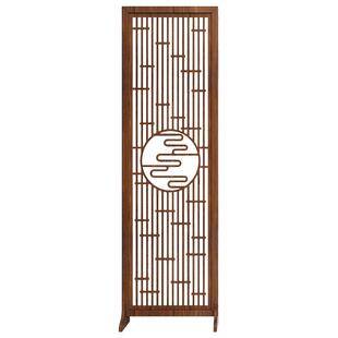新中式简约代屏风隔断简易折叠玄客厅镂空关墙横条云屏可现移动办
