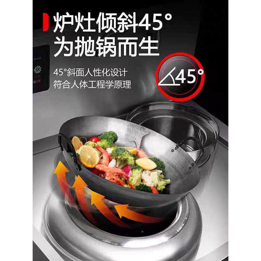 用商电磁灶双头小炒灶饭386店大型酒店快餐厅堂15食kw率大功电磁