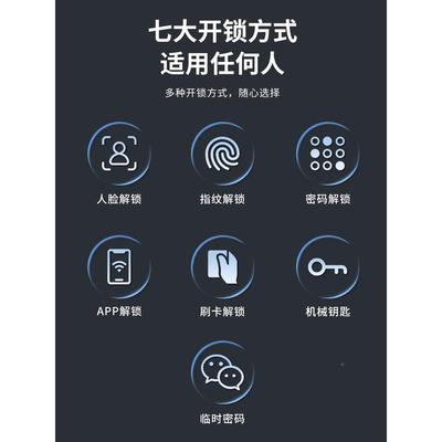 锁纹锁猫视频防盗门电子密码3D人眼脸识指别全自动智能门锁