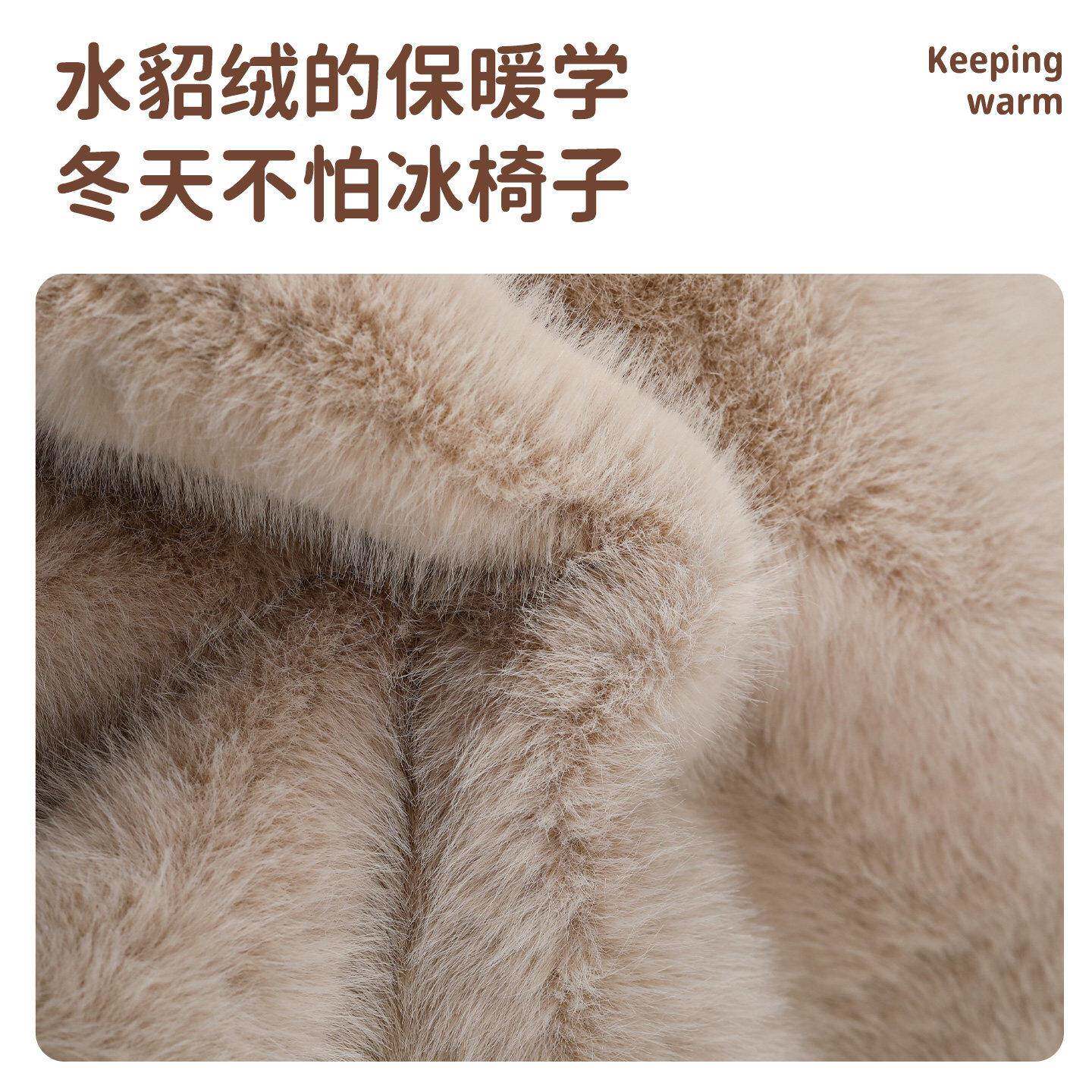 水貂毛冬绒季蛋壳椅垫垫龙椅坐垫虾靠背冬天懒人沙发摇摇椅子套罩