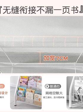 儿童书架绘本架收架家用杂架落纳地67515置架物简志易展示架铁艺