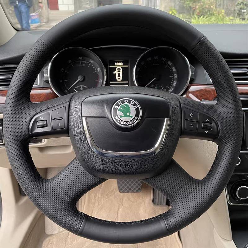 Soda方向盘套真皮0FakSKD-12bia-910-12-13款昊锐把套专用手缝全