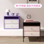 床头柜风现代简约边柜欧北ins储物柜简易儿童802B006 悬浮床上墙