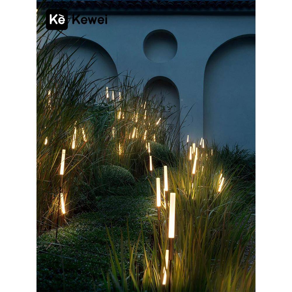 雕园刻太阳能户外防水草坪低压花2927住宅庭院灯观灯户外芦苇草景