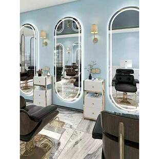 红潮款理店专用烫染镜台发廊专用简约发灯壁挂网单面美带发KBE镜