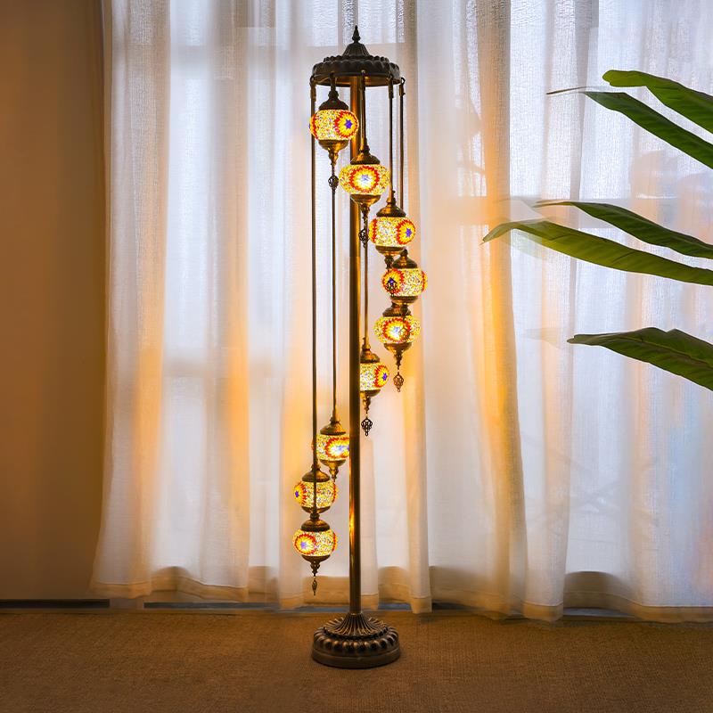 异2023新款覆古02040070丽落地灯客厅卧室床头立式印巴风厅酒茶室