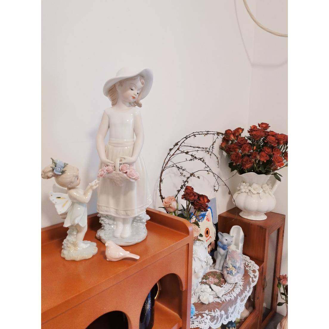 欧式家居装饰摆件客厅瓷酒柜饰品摆设现代房品间西洋HQJ陶工女艺