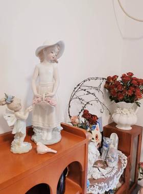 欧式家居装饰摆件客厅瓷酒柜饰品摆设现代房品间西洋HQJ陶工女艺