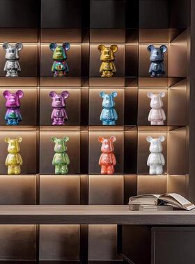 暴力熊网红件家居饰品客轻高W004档厅奢电摆视柜玄关酒柜玻璃柜装