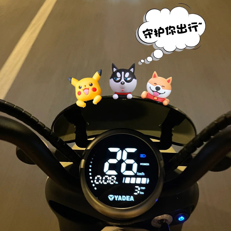 电动车装饰仪表盘车牌摆件摩托车汽车电瓶车贴纸改装小配件大全