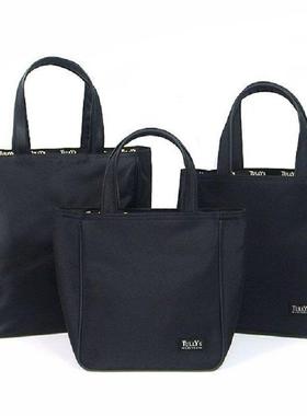 简约tully‘s防水牛津布手提拎便当包袋拉炼便当带水杯位午餐包