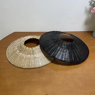 竹编古风武侠斗笠帽古风拍摄道具圆形帽可做舞蹈表演道具精品手工