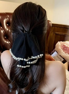 满天星钉珠马尾夹抓夹女高级感气质优雅半扎发发夹后脑勺夹子头饰