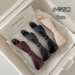 蝴蝶结小号香蕉夹女后脑勺竖夹2025新款高马尾神器固定抓夹子发夹