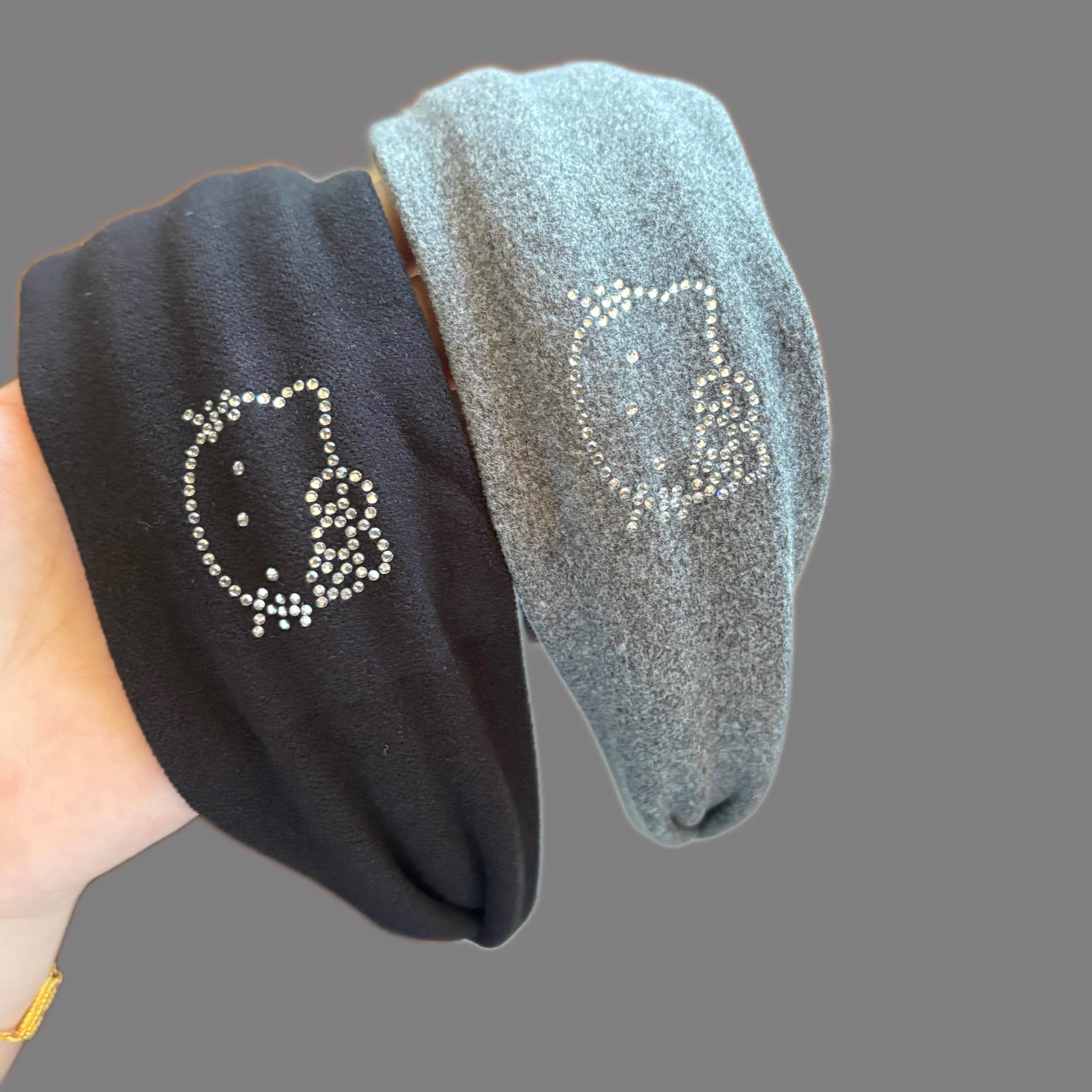 HelloKitty烫钻宽边发箍可爱kt猫洗脸y2k辣妹化妆头饰头箍网红女