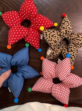 韩系儿童星星大肠发圈女童高级感扎丸子头发绳皮筋小女孩可爱发饰