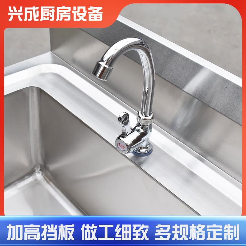 304加厚款不锈钢水池单双三平台水池家用商用洗碗洗菜洗手盆