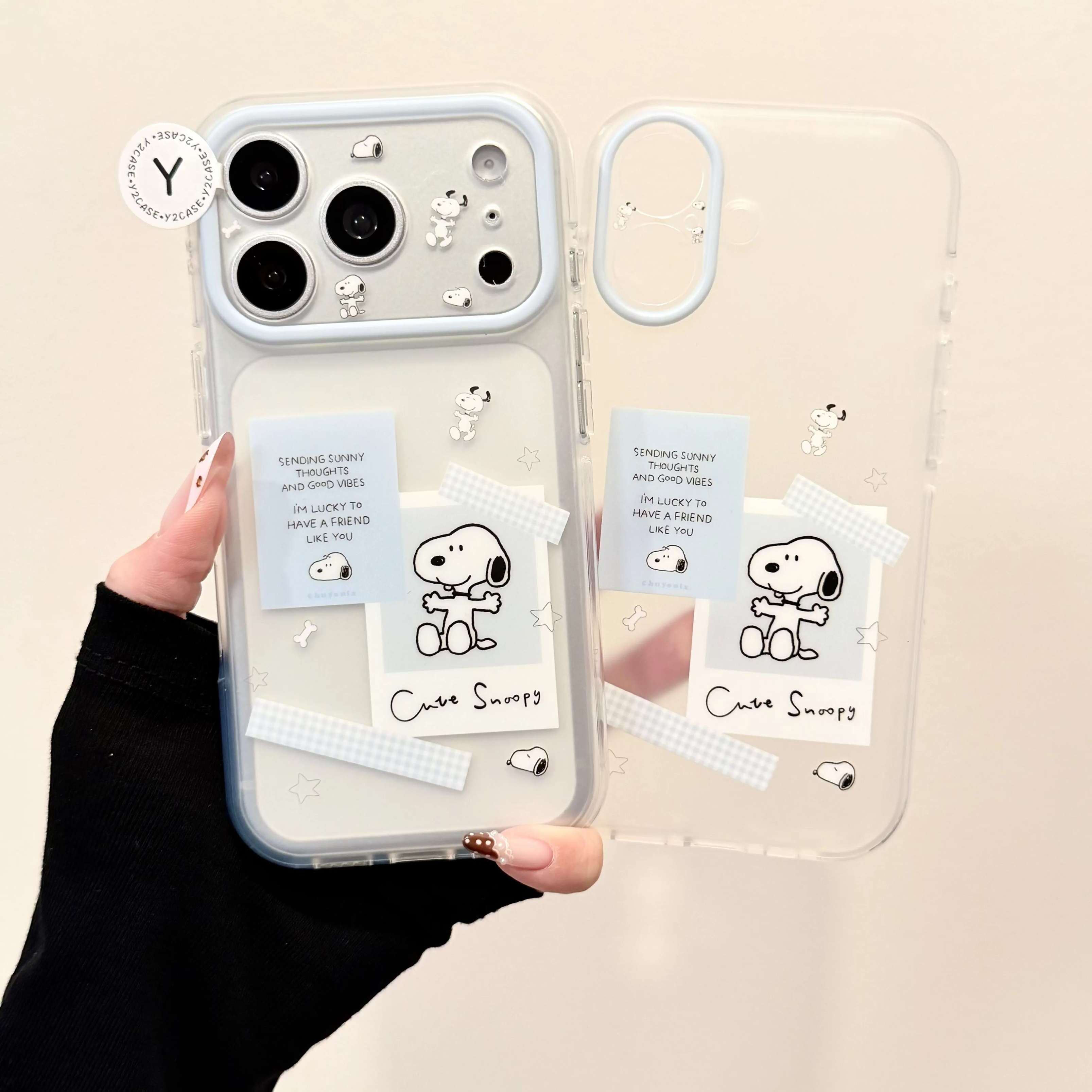 雨柠磨砂壳卡通可爱拍立得史努比IMD双层手机壳适用iPhone17Promax新款苹果16新款15日韩INS14防摔保护套