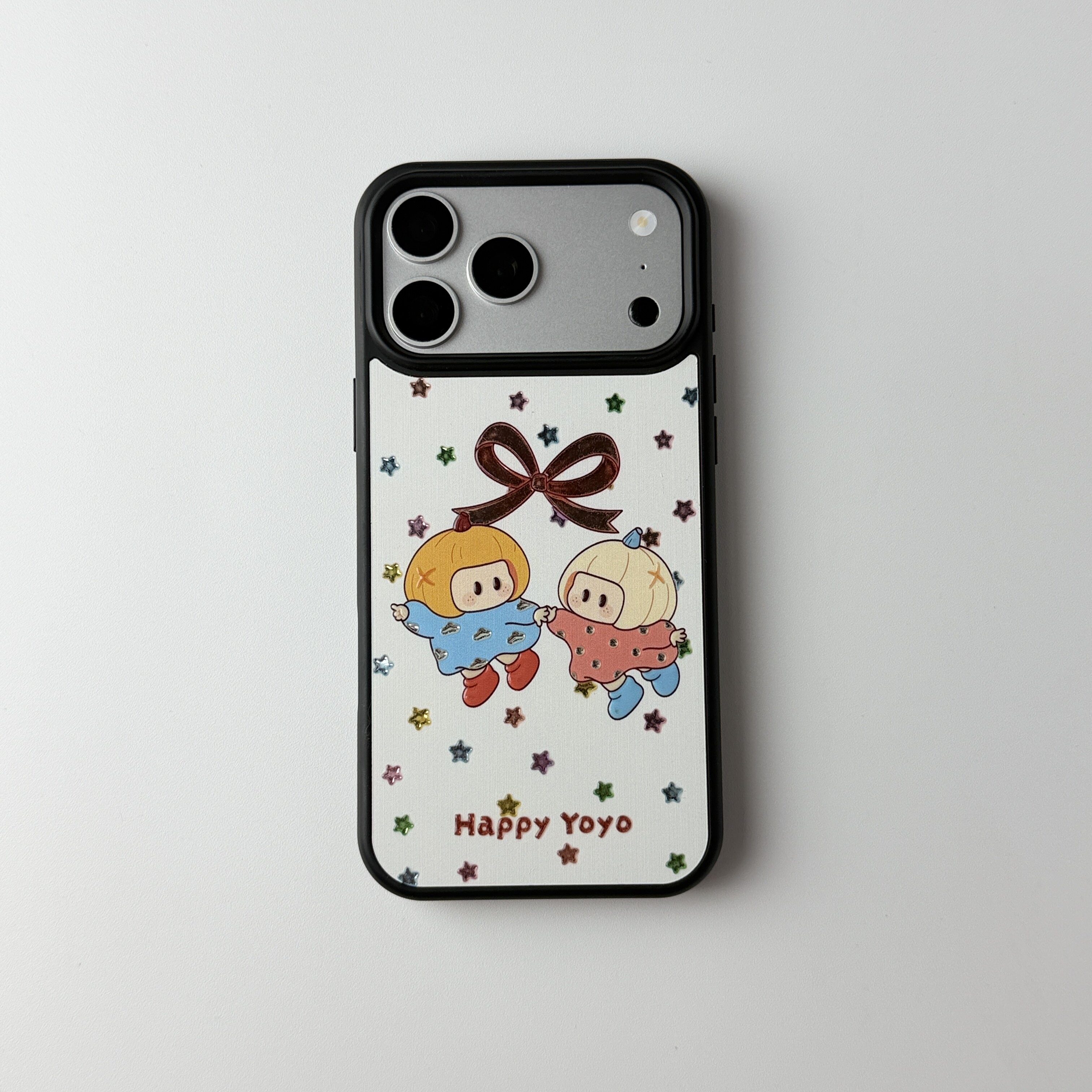 雨柠可爱卡通双胞胎娃娃手机壳适用iPhone18新款苹果17日韩ins个性创意16多巴胺15防摔保护套