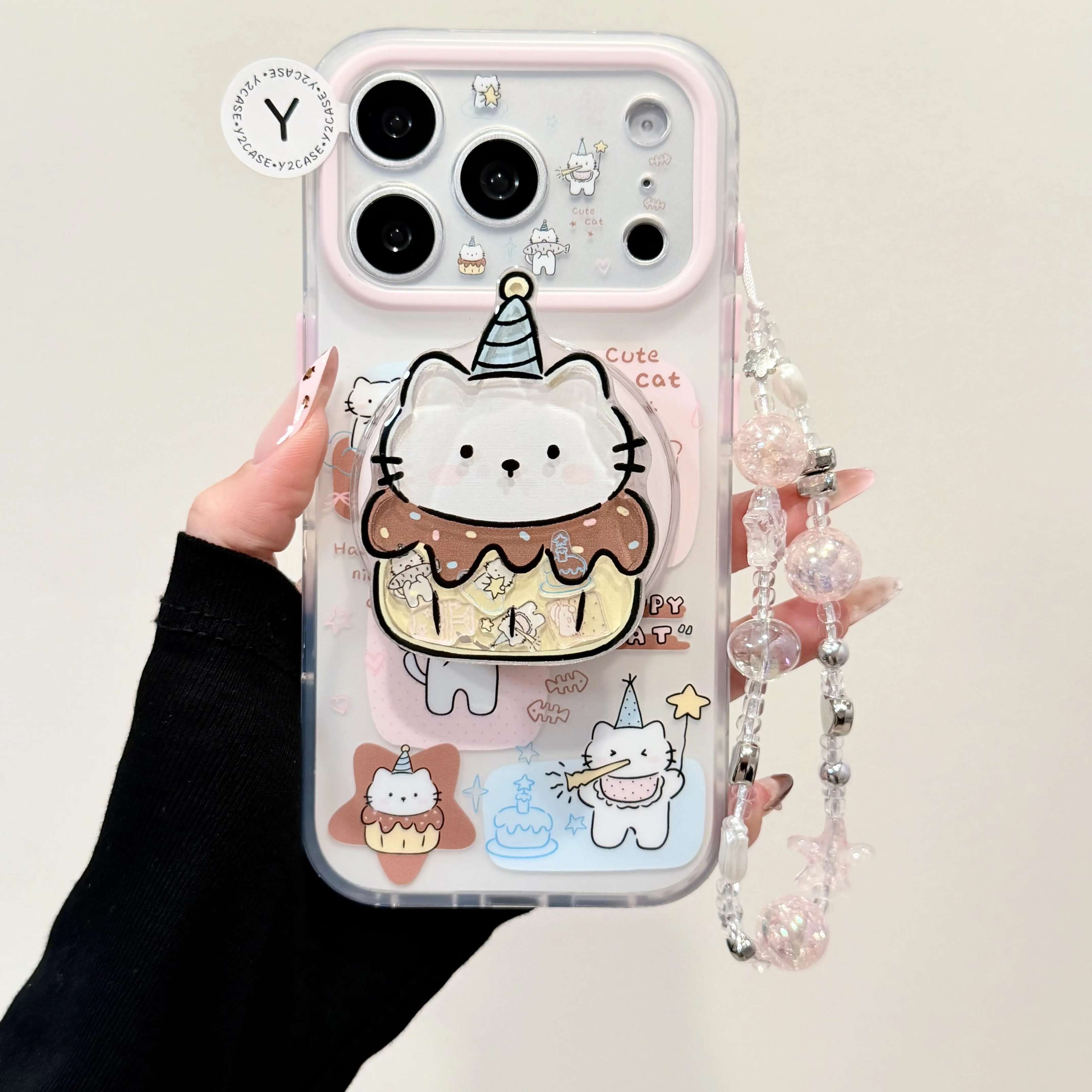 雨柠磁吸磨砂可爱的小猫纸杯蛋糕IMD双层手机壳适用iPhone17新款苹果16卡通日韩INS15个性创意14防摔保护套