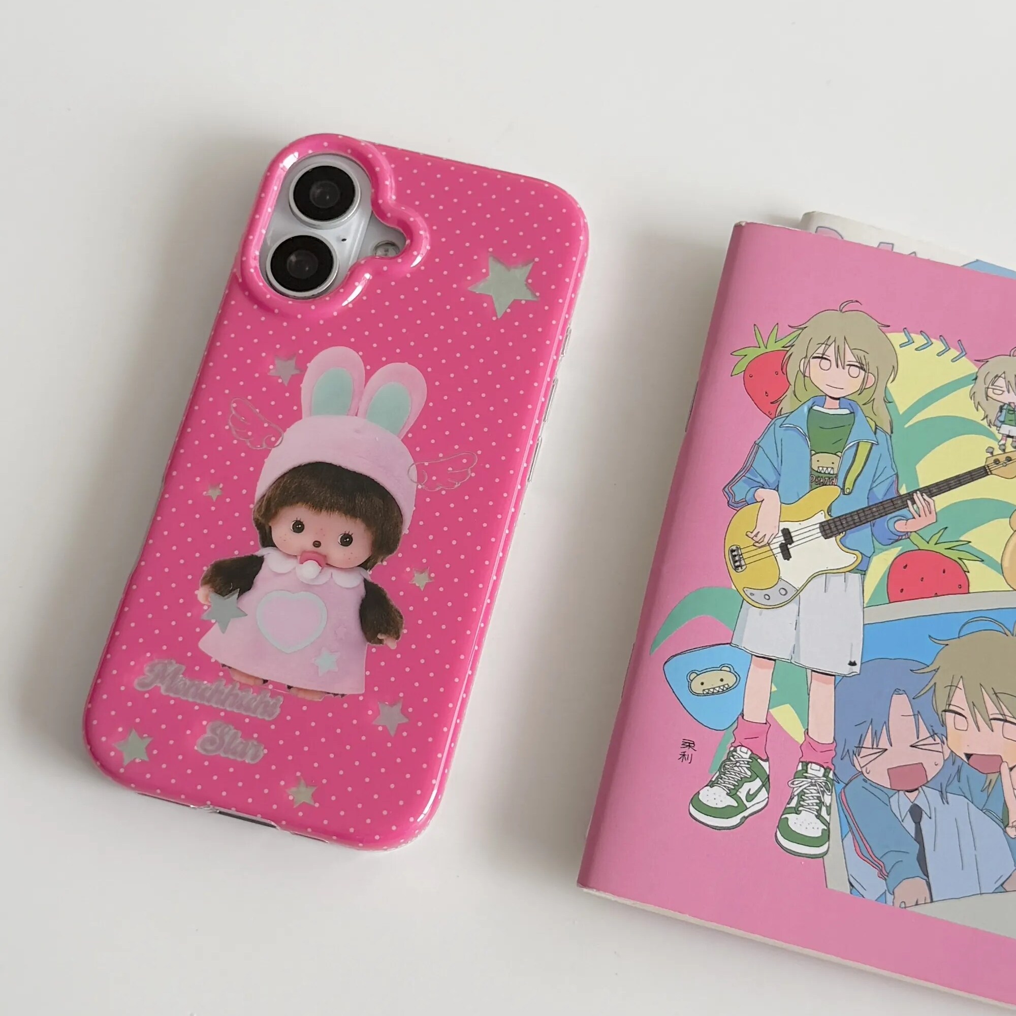 雨柠适用软萌卡通粉底波点奶嘴宝iPhone17Promax新款苹果16手机壳15卡通日韩INS可爱14防摔保护套