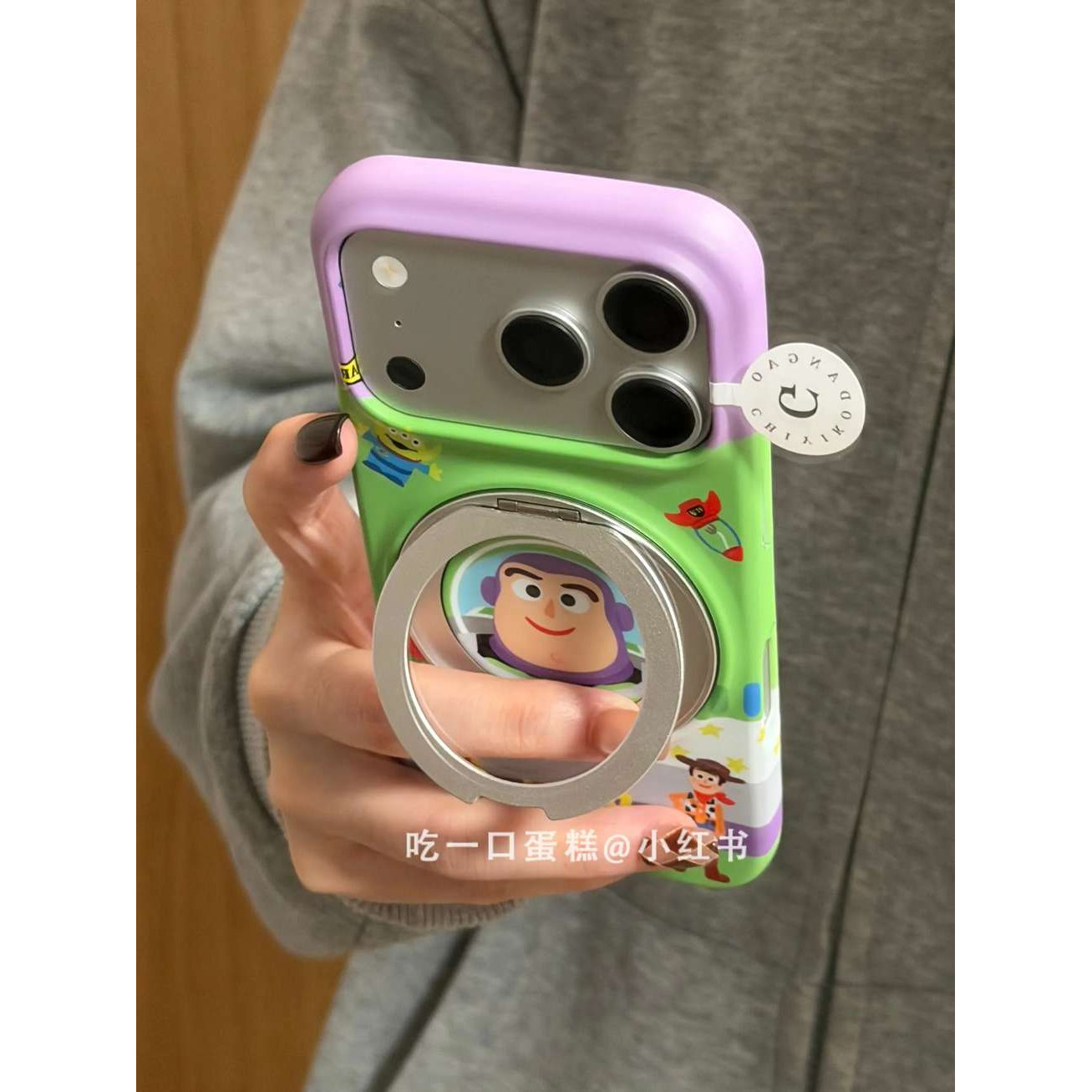 雨柠太空人牛仔360旋转支架适用苹果17promax手机壳iphone16菲林硬壳15卡通日韩INS可爱14防摔保护套