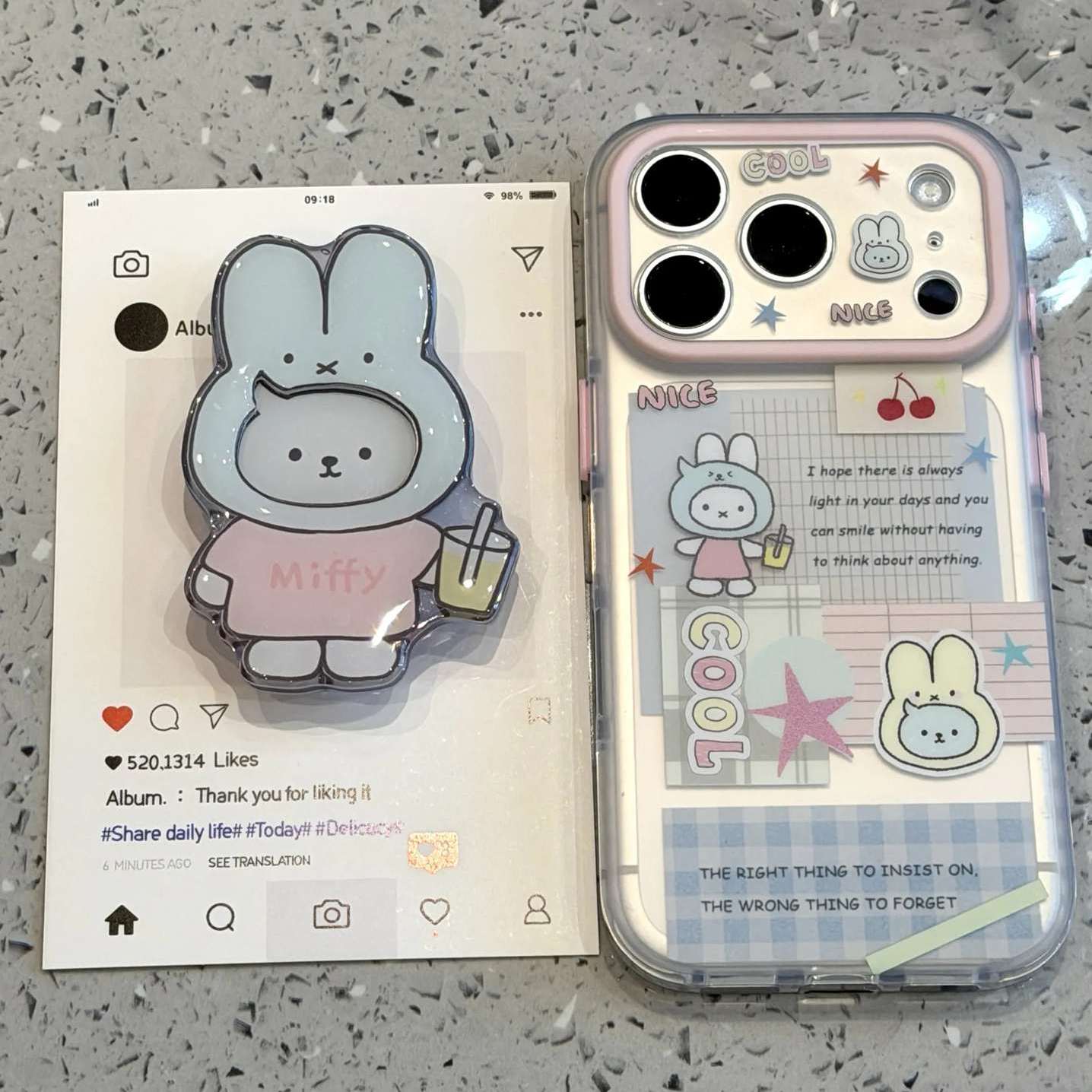 雨柠适用于iphone17promax手机壳创意可爱16便签樱桃头套米菲兔酷儿15卡通日韩ISN个性创意14防摔保护套