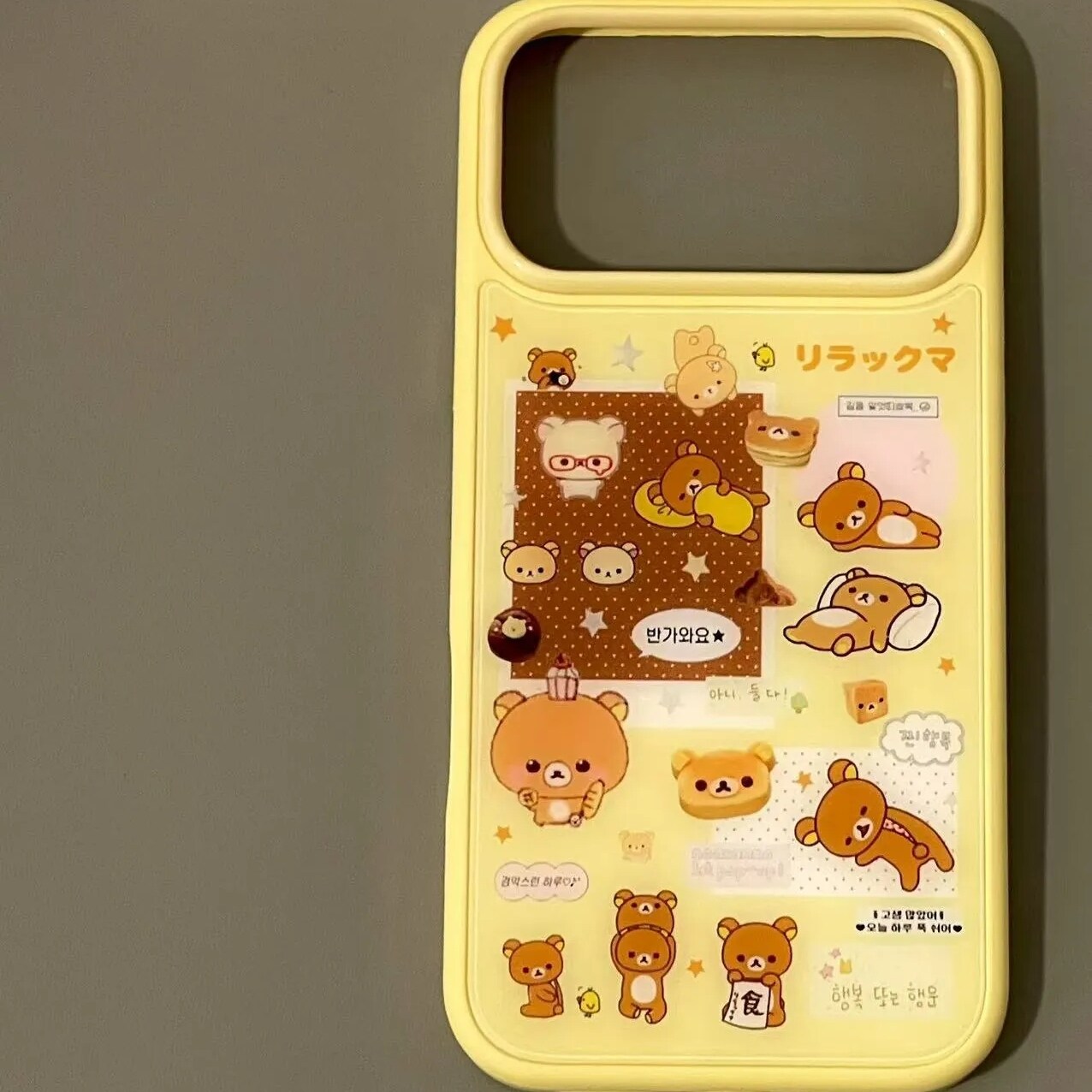 雨柠古早黄色日文波点轻松熊适用iPhone17Promax新款苹果16手机壳15卡通日韩INS可爱14防摔保护套