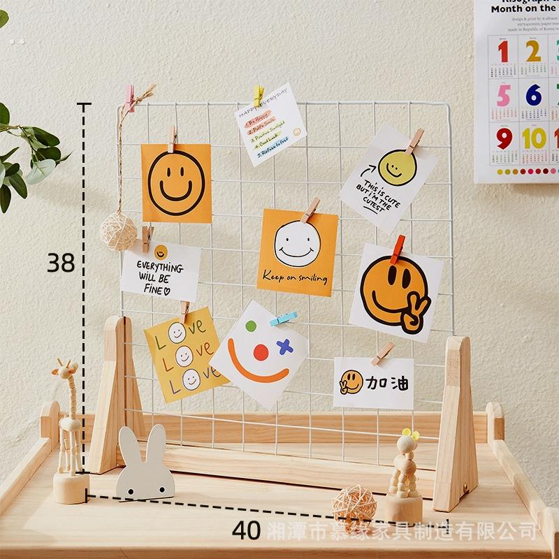 网格展示架幼儿园作品展示架美工区手工绘画 画桌面摊位木质置物