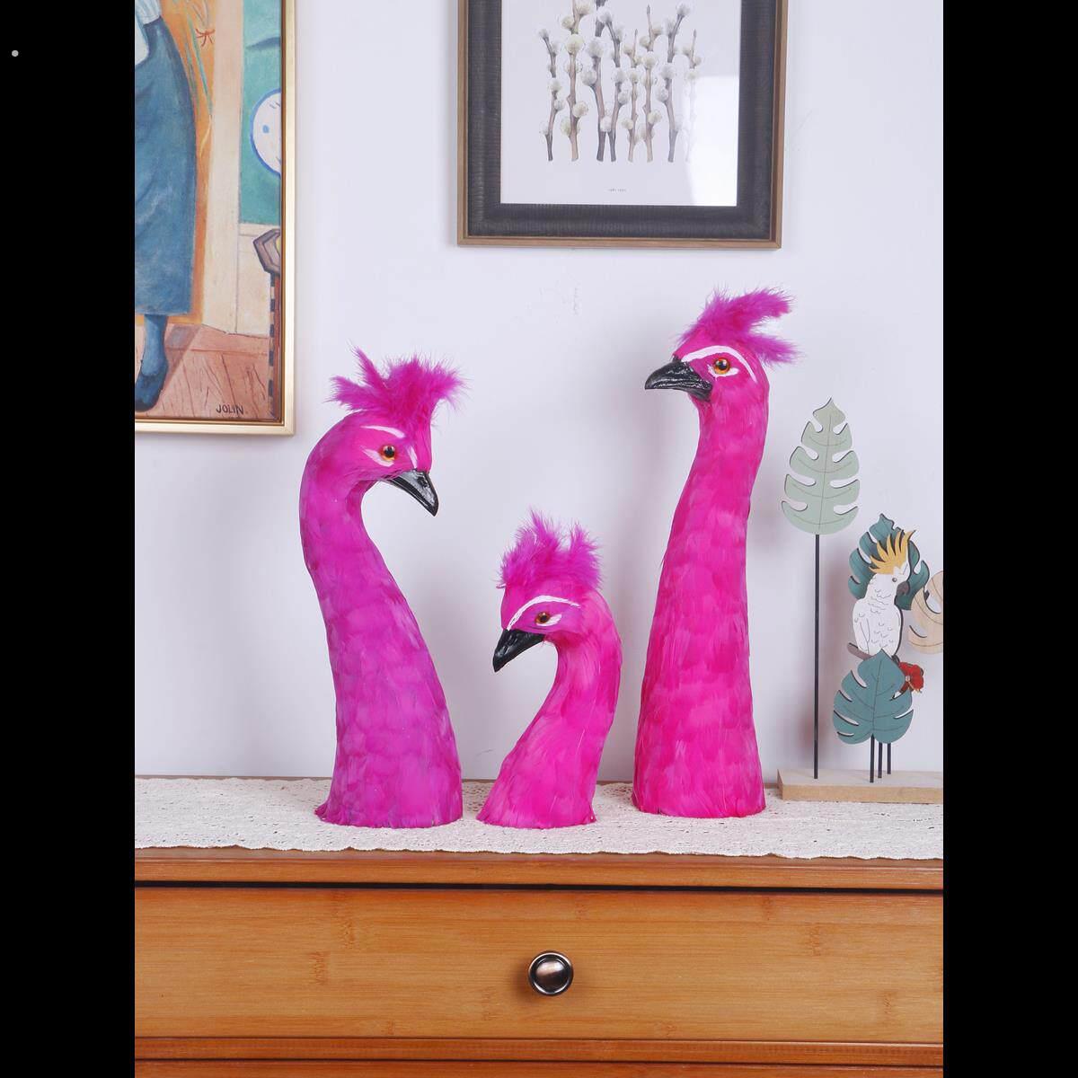 新款孔雀头模型宴道具仿真羽毛孔雀头餐桌模型摆件白孔雀仿真动物