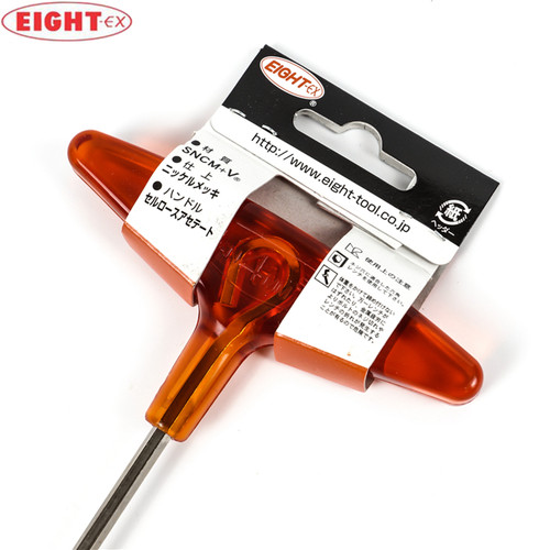 进口日本EIGHT百利公/英制加长平头T型内六角扳手螺丝刀018L-2 3
