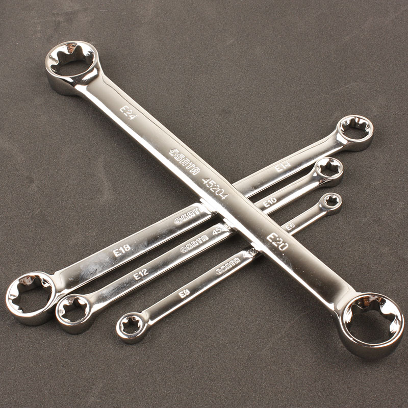 世达E型扳手E6E8E10E12E14E18E20六花扳子45201-45202六星梅花板