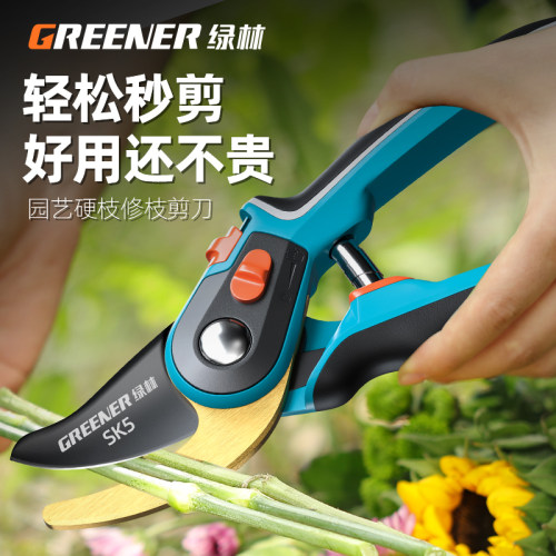 绿林园艺剪刀花艺修剪树枝剪鲜花专用剪刀园林花剪修花果树省力剪