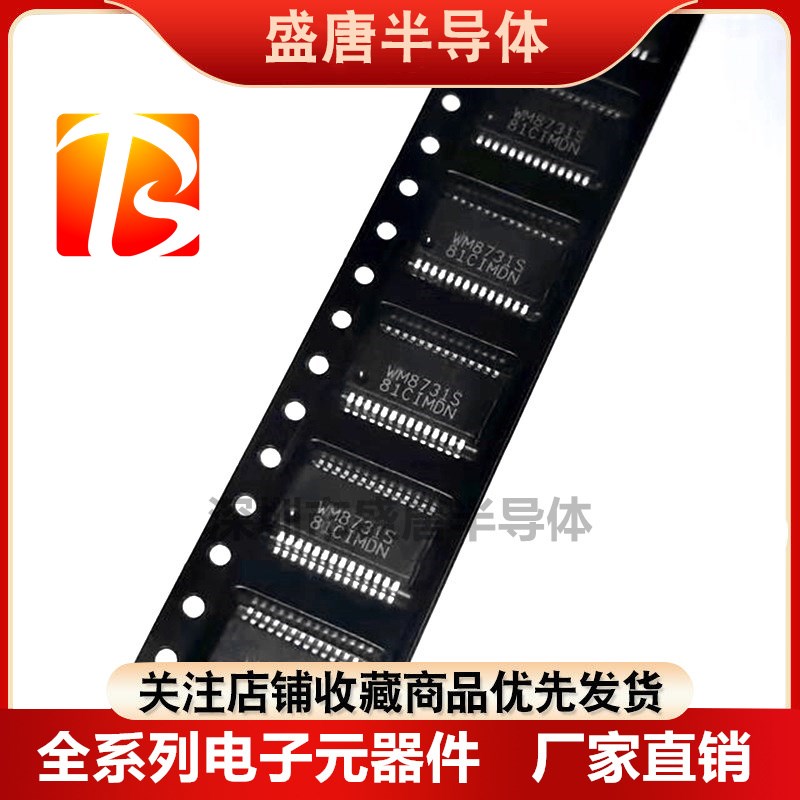 全新正品 WM8731SEDS/RV WM8731SEDS WM8731S SSOP-28 编解码器IC