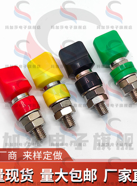 JXZ-4型接线柱100A-200A 纯铜4mm香蕉插座M10*75mm面板式接线端子