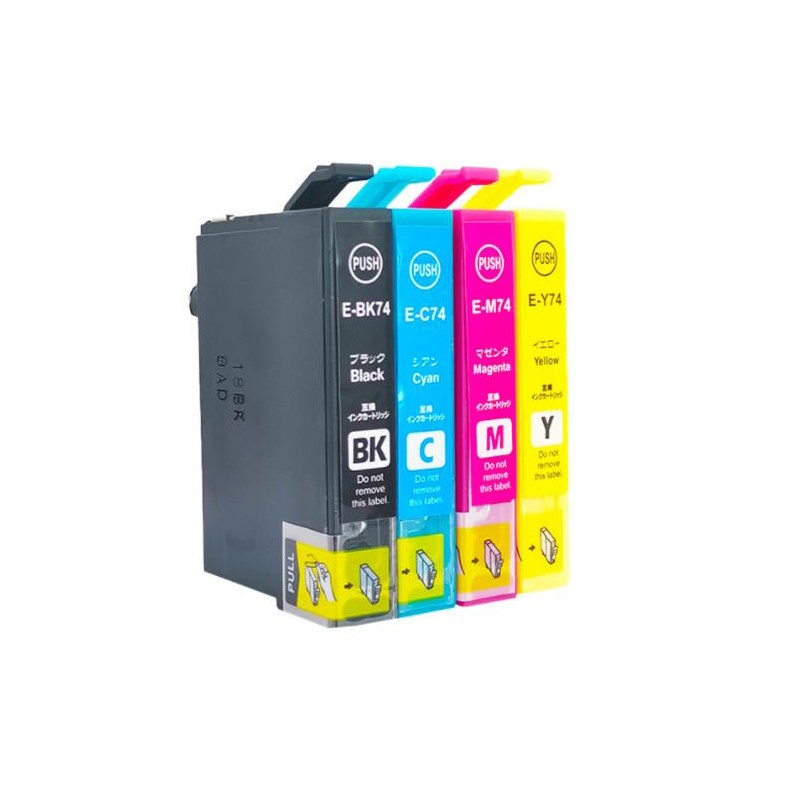 适用爱普生EPSON IC74 ICBK74 PX-M740F M741F打印机墨盒黑色红色